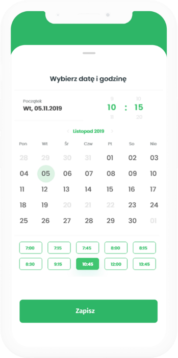 Wybierz datę i godzinę